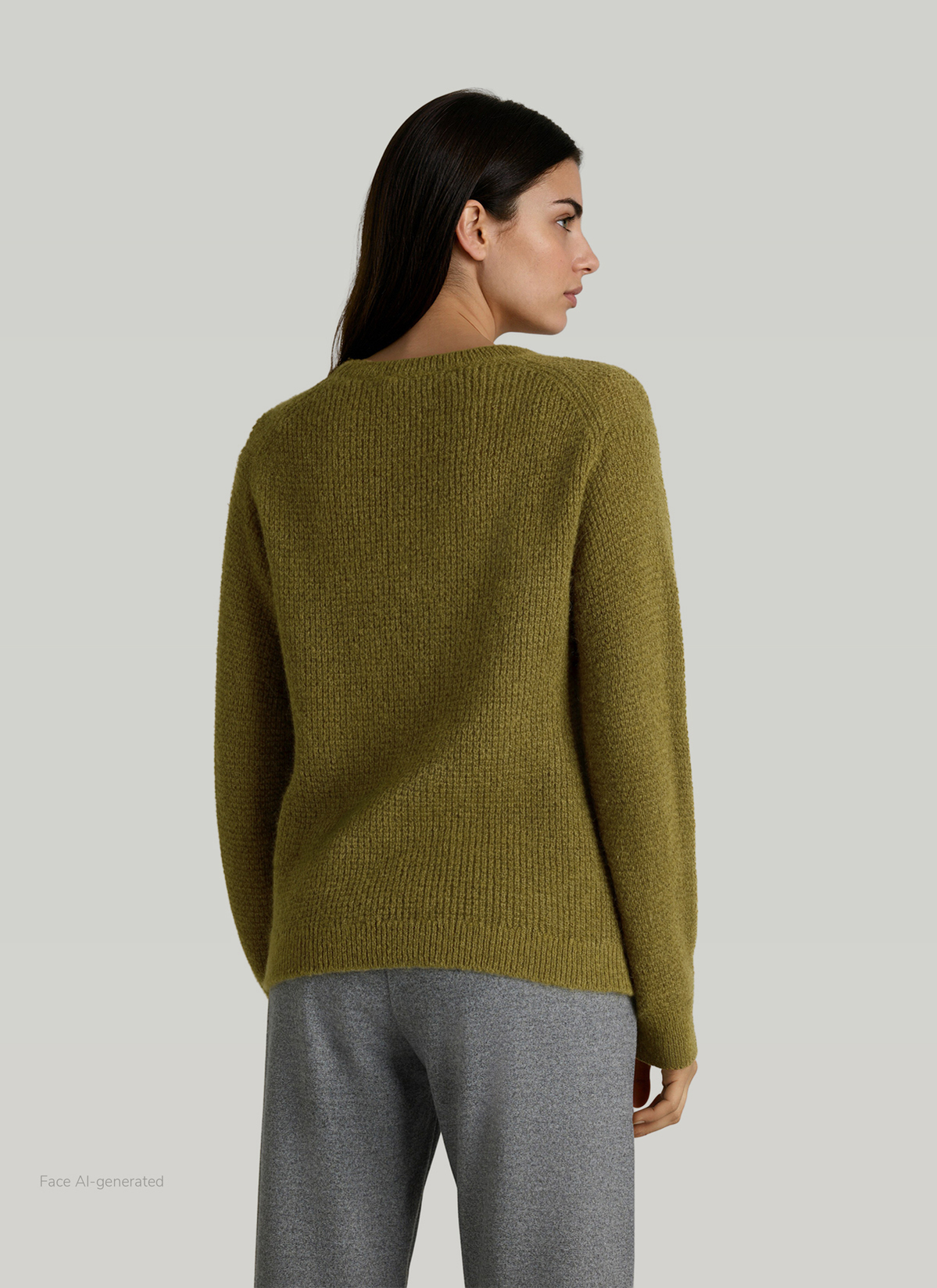 Rundhals 3/4 Arm PULLOVER, Autumn Forest Rückansicht