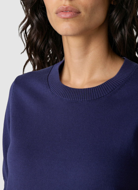 Pullover Rundhals 1/2 Arm Midnight Sail Frontansicht