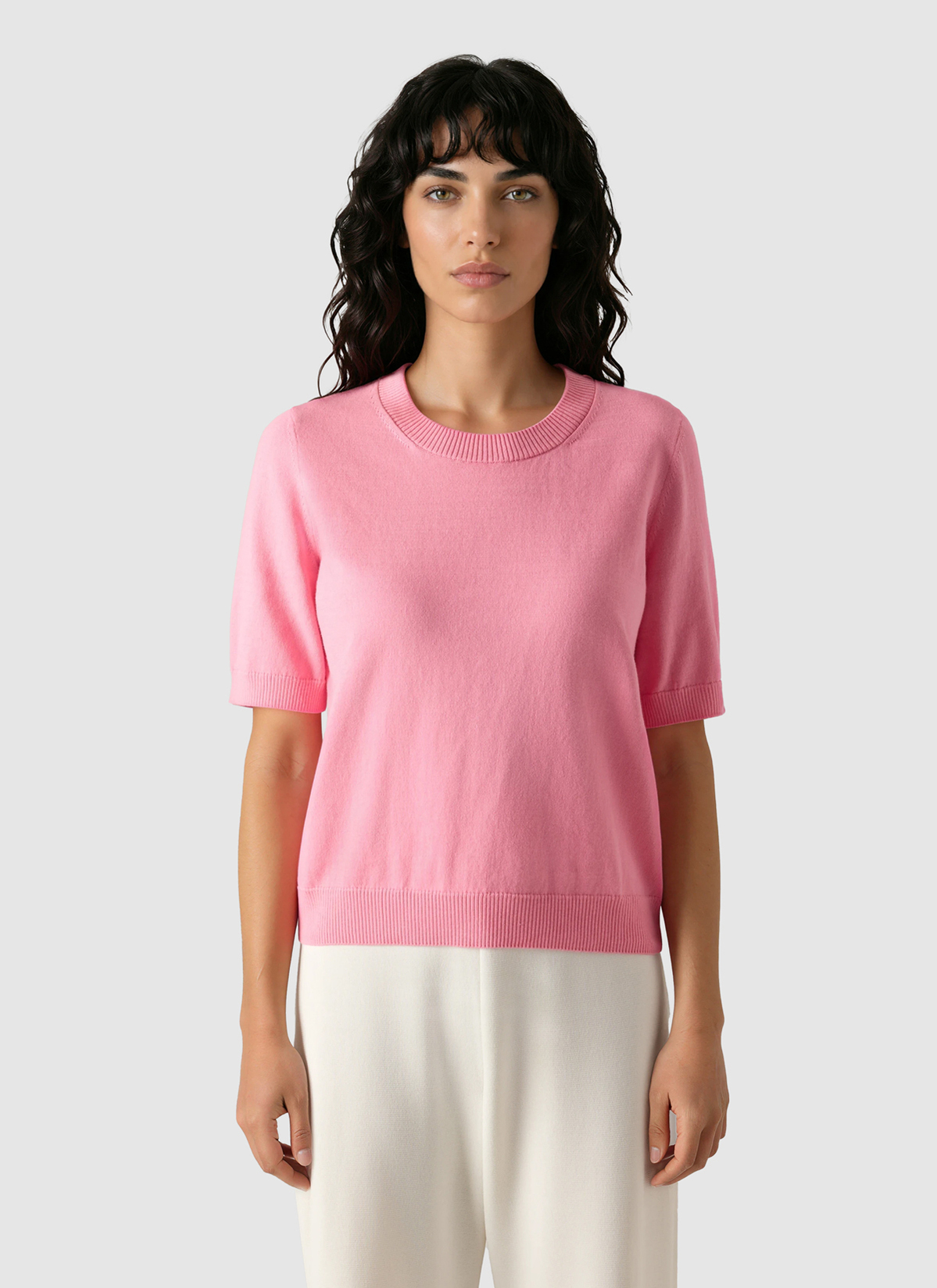 Pullover Rundhals 1/2 Arm, Chateau Rose Detailansicht 2