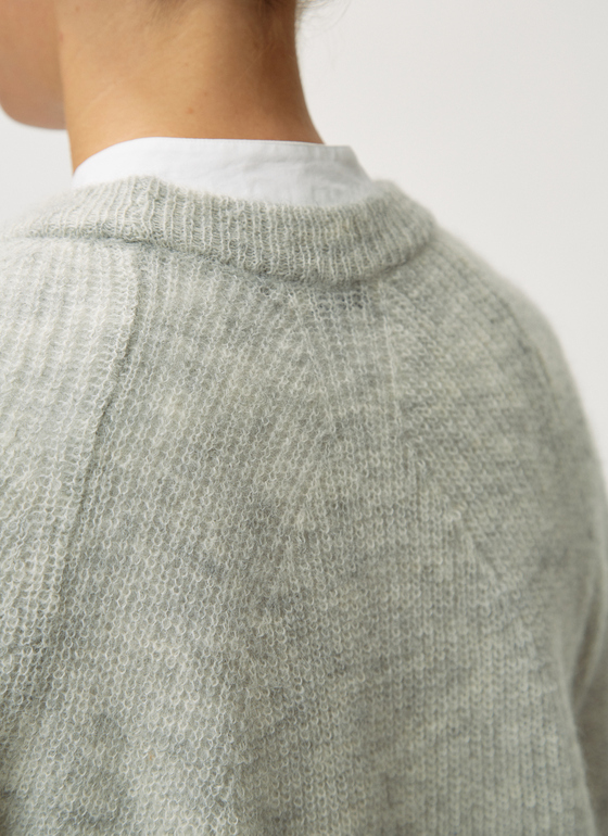 Pullover Rundhals 1/1 Arm Oat Milk Frontansicht