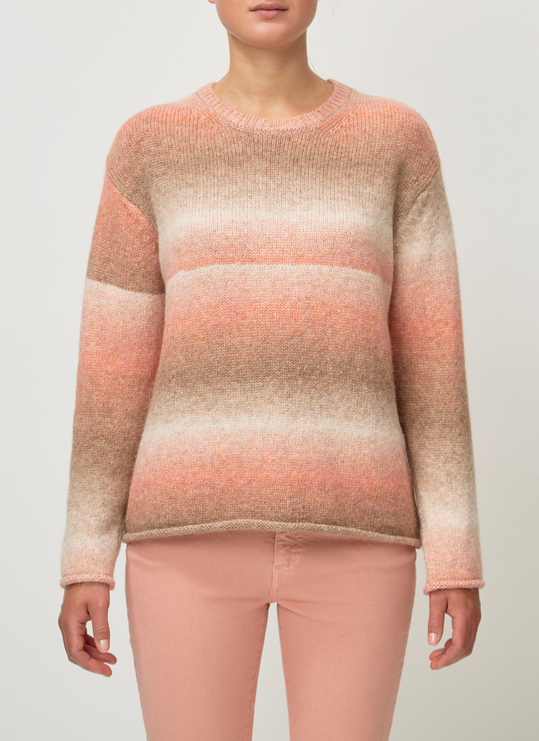 Pullover Rundhals 1/1 Arm, Rosé Detailansicht 1