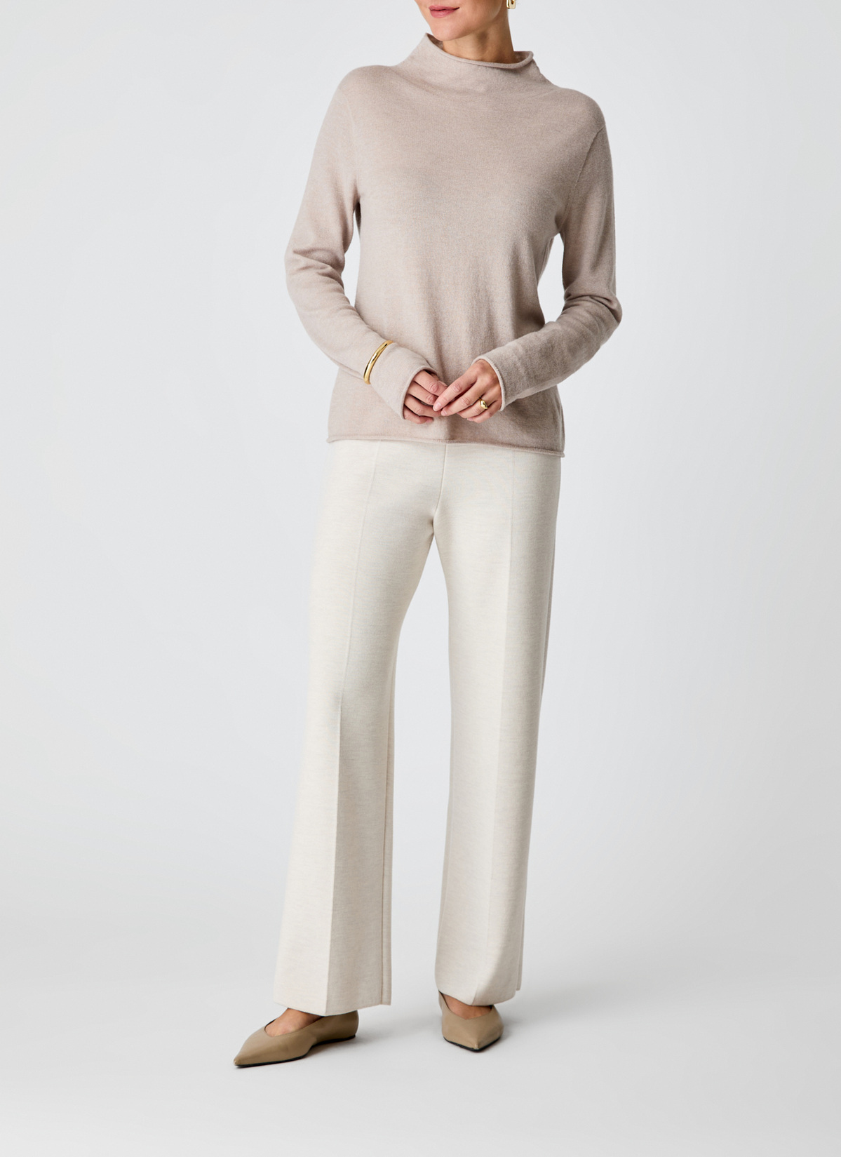 Pullover Stehkragen 1/1 Arm, British Tea Detailansicht 1