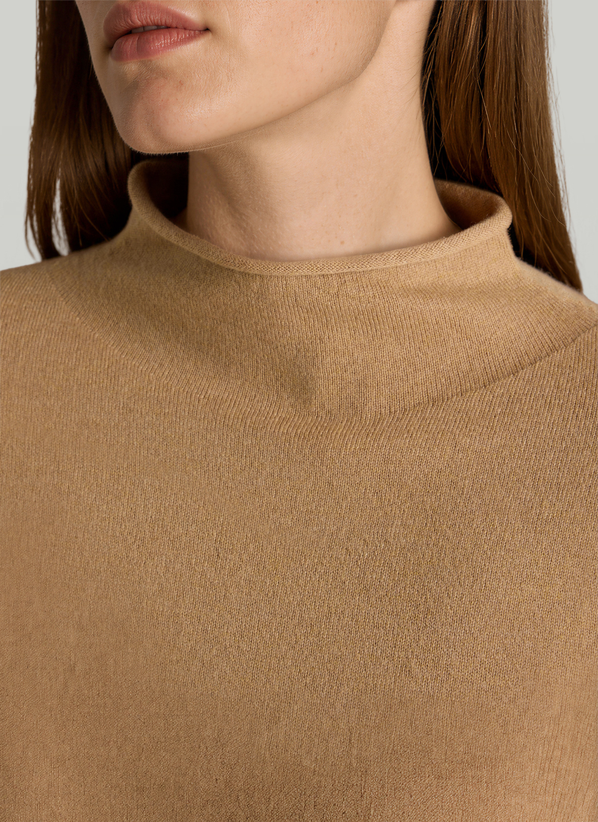 Pullover Stehkragen 1/1 Arm, Pumpkin Spice Detailansicht 1