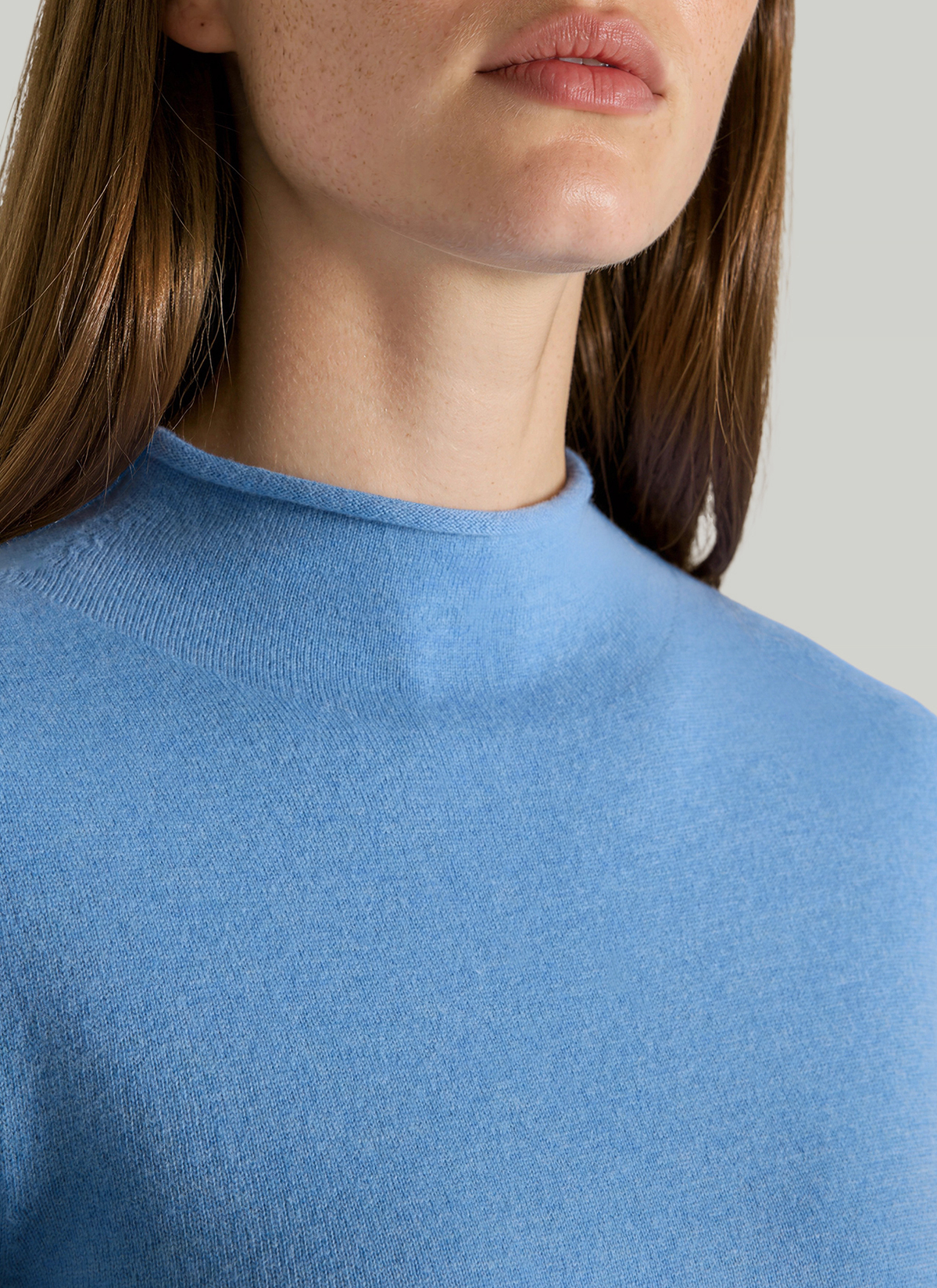 Pullover Stehkragen 1/1 Arm, Dutch Blue Detailansicht 1