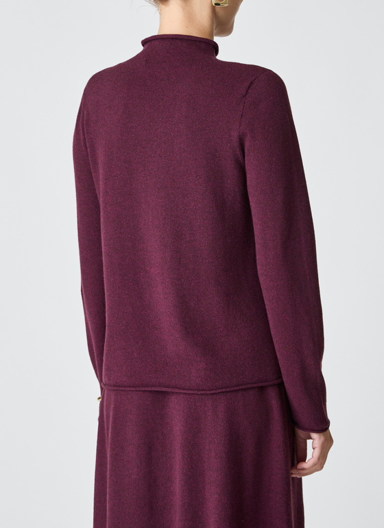 Pullover Stehkragen 1/1 Arm Oxid Red Frontansicht