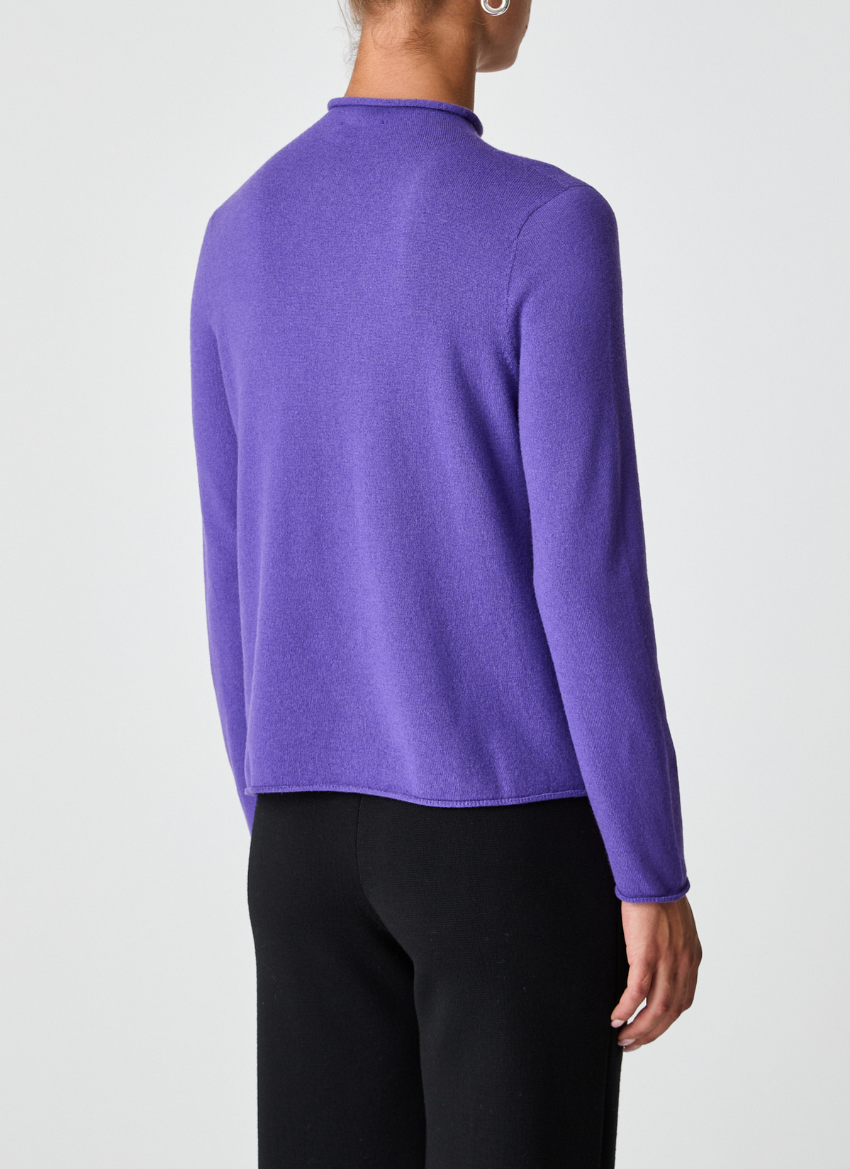 Pullover Stehkragen 1/1 Arm, Mythical Violet Rückansicht