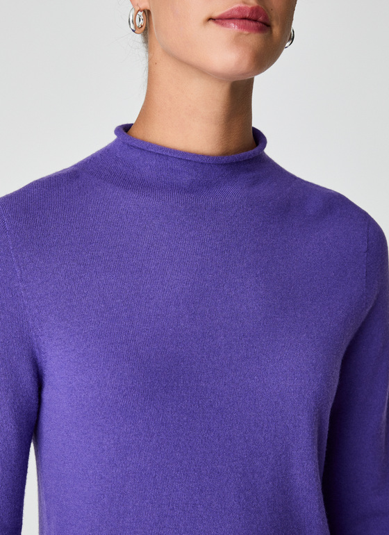 Pullover Stehkragen 1/1 Arm Mythical Violet Frontansicht