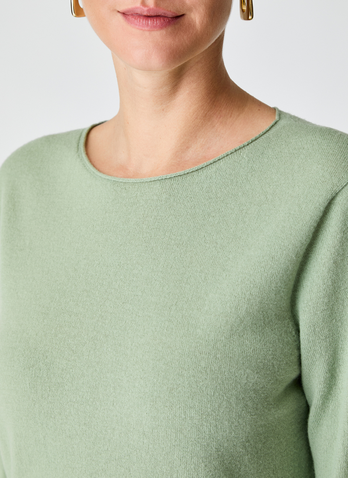 Pullover Rundhals 1/1 Arm, Matcha Tea Detailansicht 2