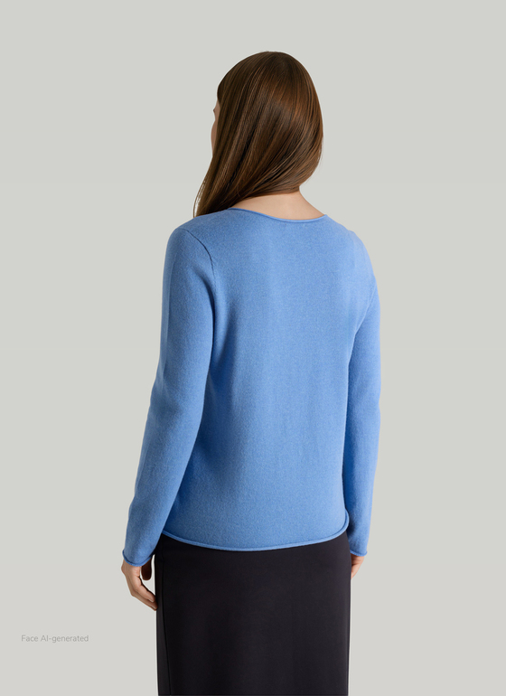 Pullover Rundhals 1/1 Arm Dutch Blue Frontansicht