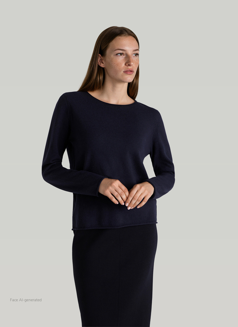 Pullover Rundhals 1/1 Arm width=