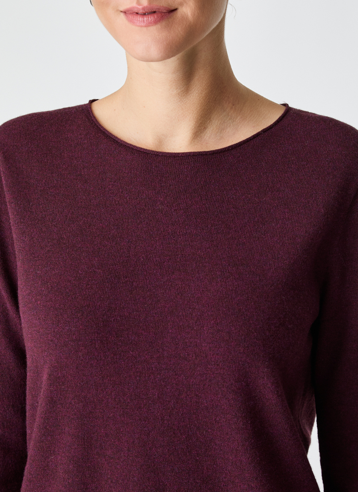 Pullover Rundhals 1/1 Arm, Oxid Red Detailansicht 2