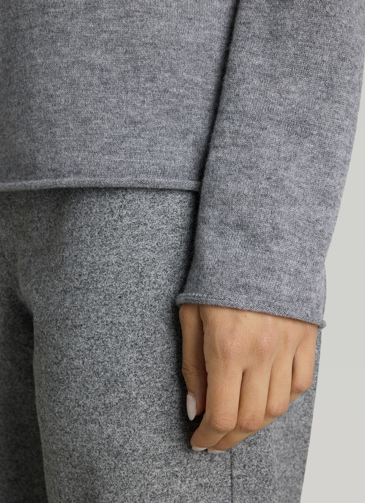 Pullover Rundhals 1/1 Arm, Autumn Mist Detailansicht 1