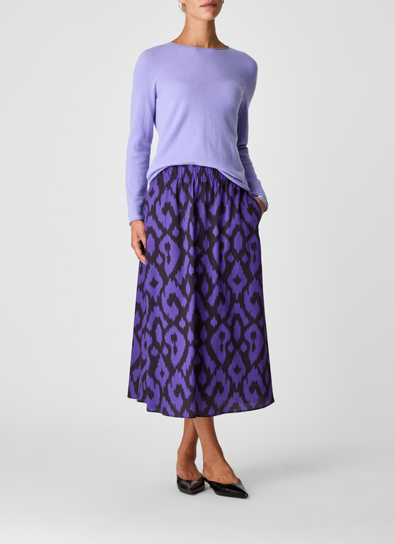 Pullover Rundhals 1/1 Arm Frosted Lavender Frontansicht