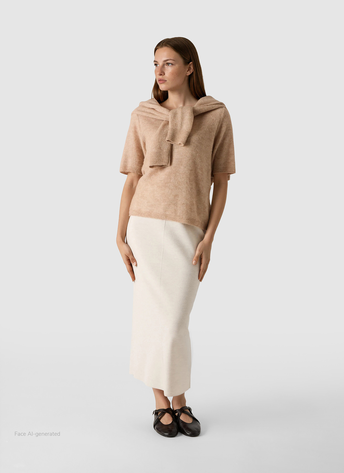 Pullover Rundhals 1/1 Arm, Sesame Detailansicht 2
