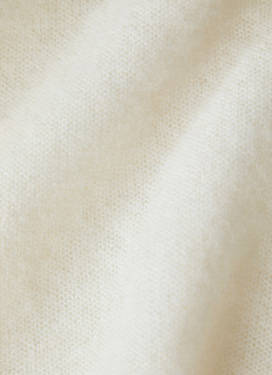 Pullover Rundhals 1/1 Arm New White Frontansicht