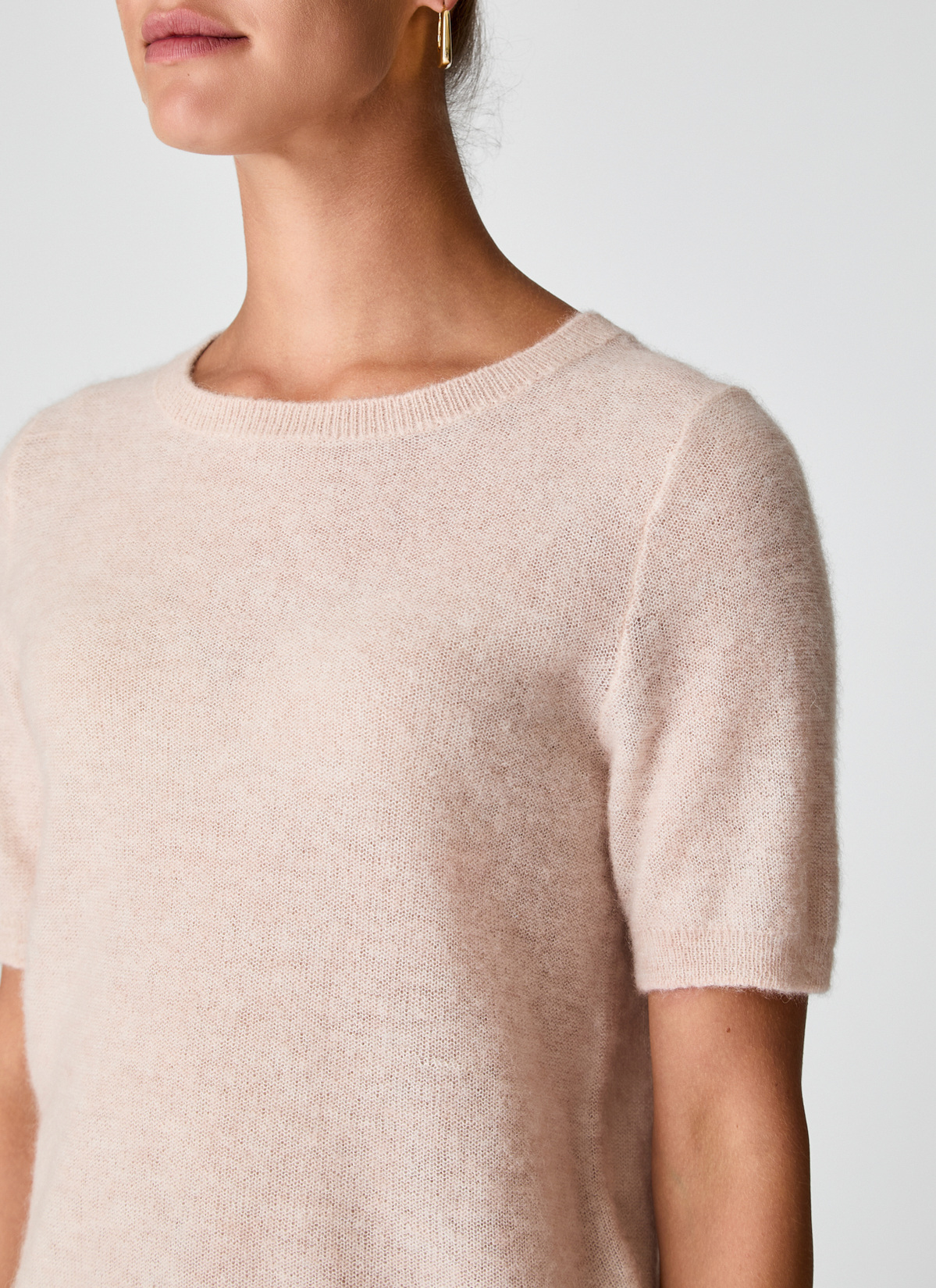 Pullover Rundhals 1/1 Arm, Pastel Peach Detailansicht 2