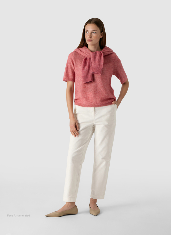 Pullover Rundhals 1/1 Arm Desert Rose Frontansicht