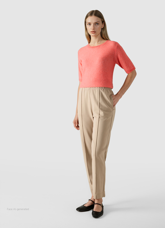 Pullover Rundhals 1/1 Arm Flamingo Frontansicht