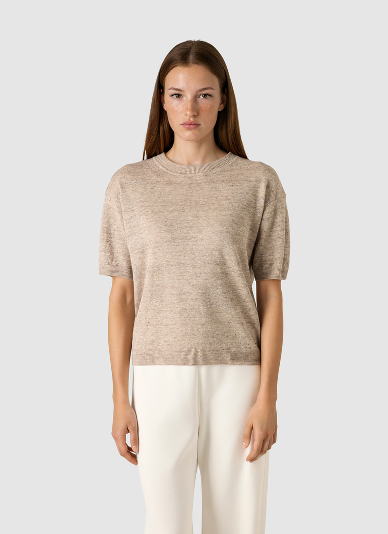 RundhalspulloverFrappuccino Frontansicht