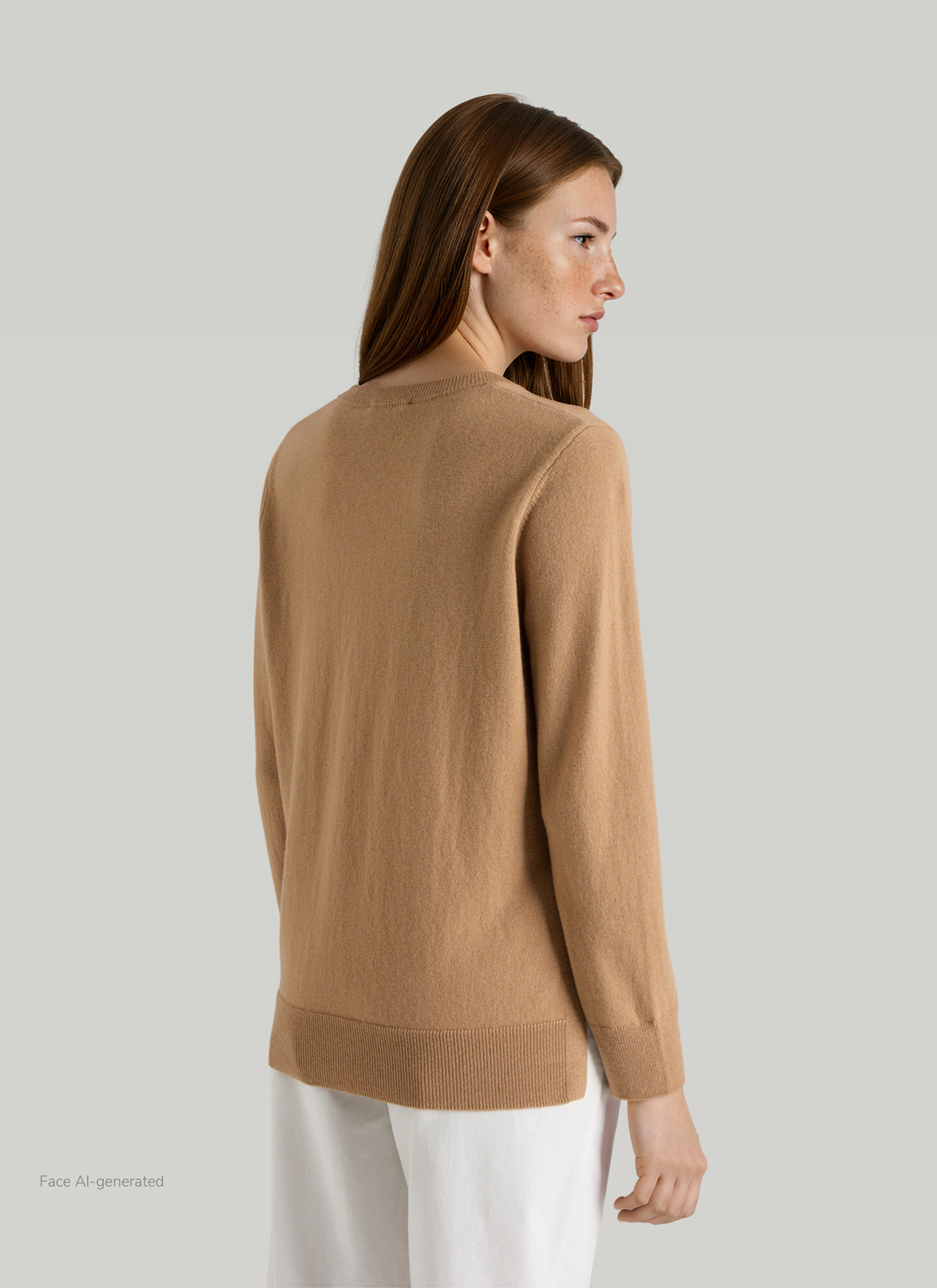 Pullover Stehkragen 1/2 Arm, Pumpkin Spice Rückansicht