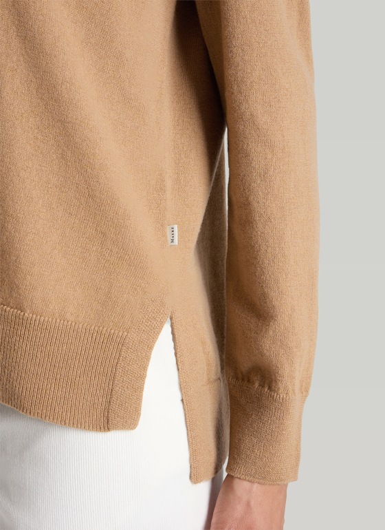 Pullover Stehkragen 1/2 Arm Pumpkin Spice Frontansicht