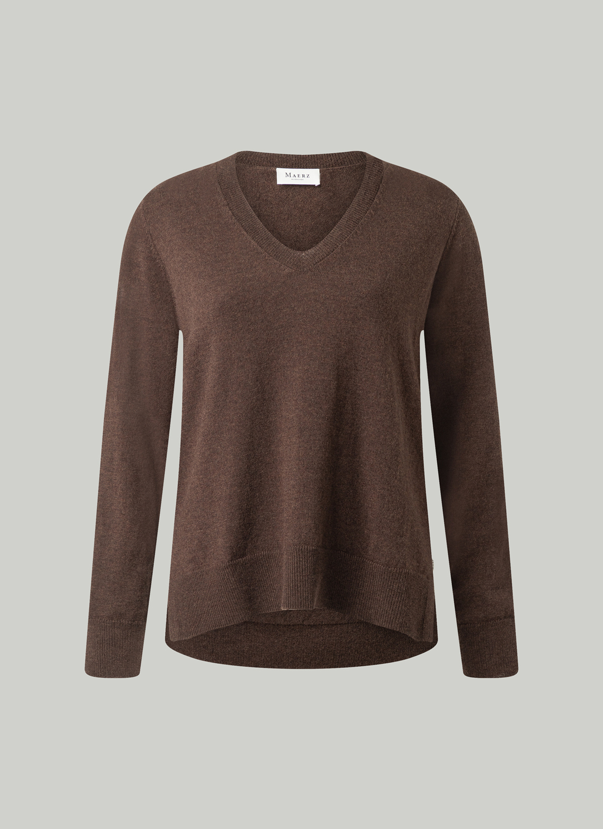 Pullover Stehkragen 1/2 Arm, Dark Coffee