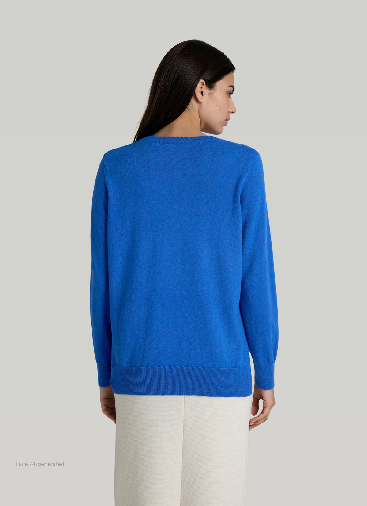 Pullover Stehkragen 1/2 Arm, Nordic Light Rückansicht