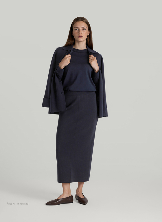 Kleid (normal) Navy Frontansicht