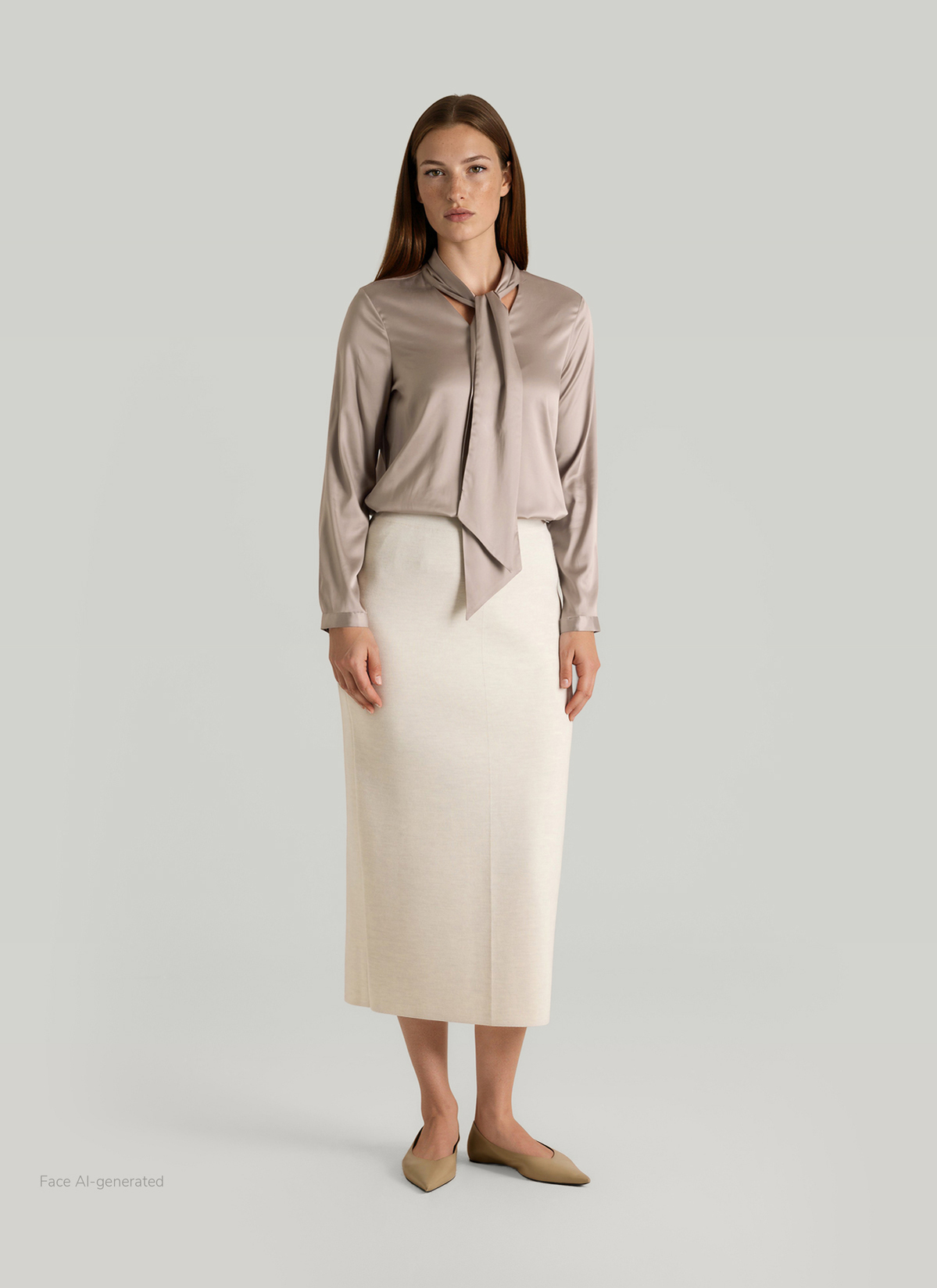 Bluse 1/1 Arm, Taupe Grey Detailansicht 2