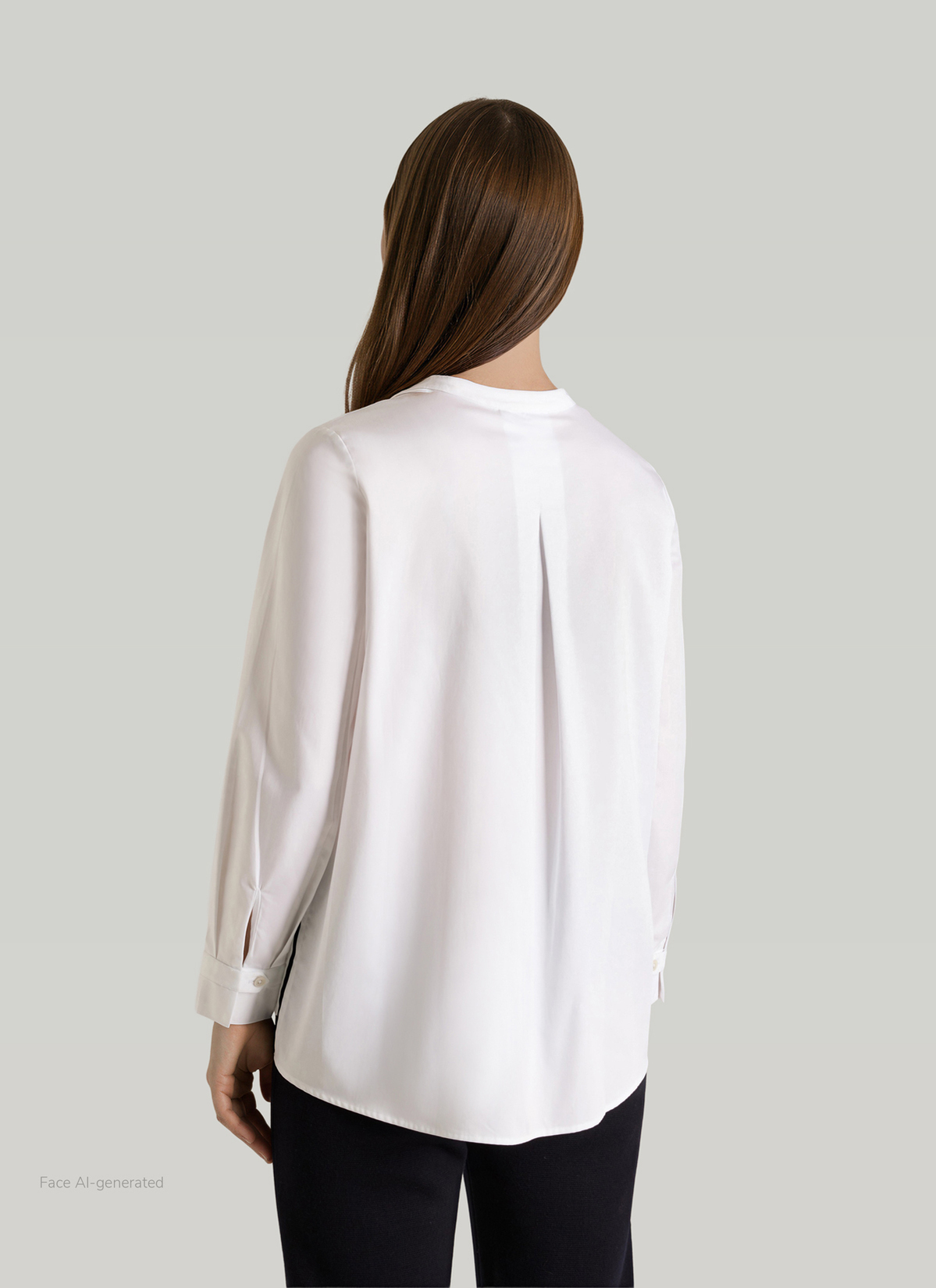 Bluse 1/1 Arm, Pure White Rückansicht
