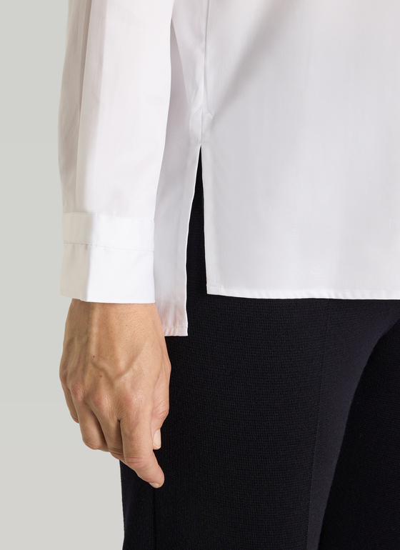 Bluse 1/1 Arm Pure White Frontansicht