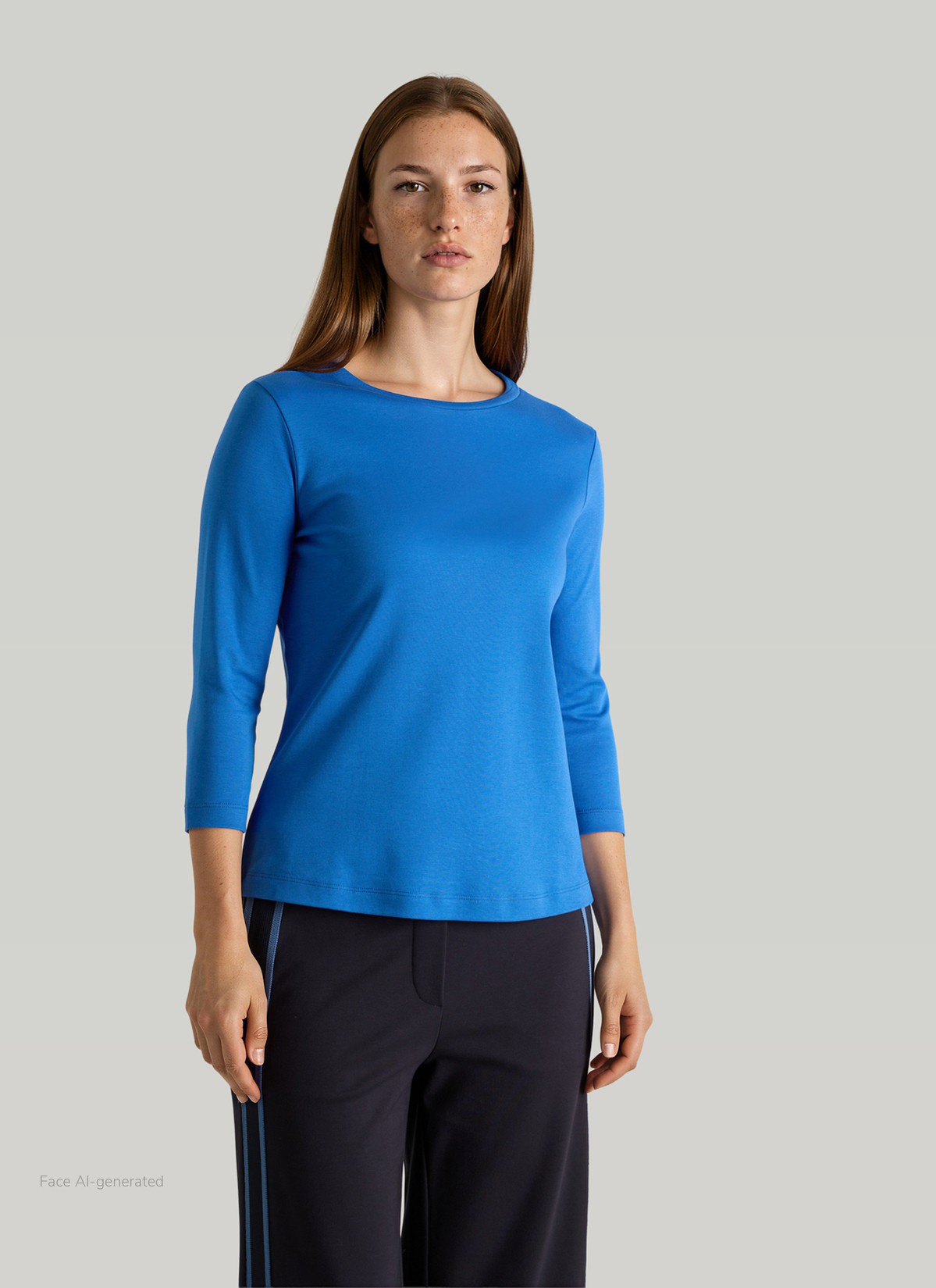 Longsleeve Rundhals 3/4 Arm, Nordic Light Frontansicht