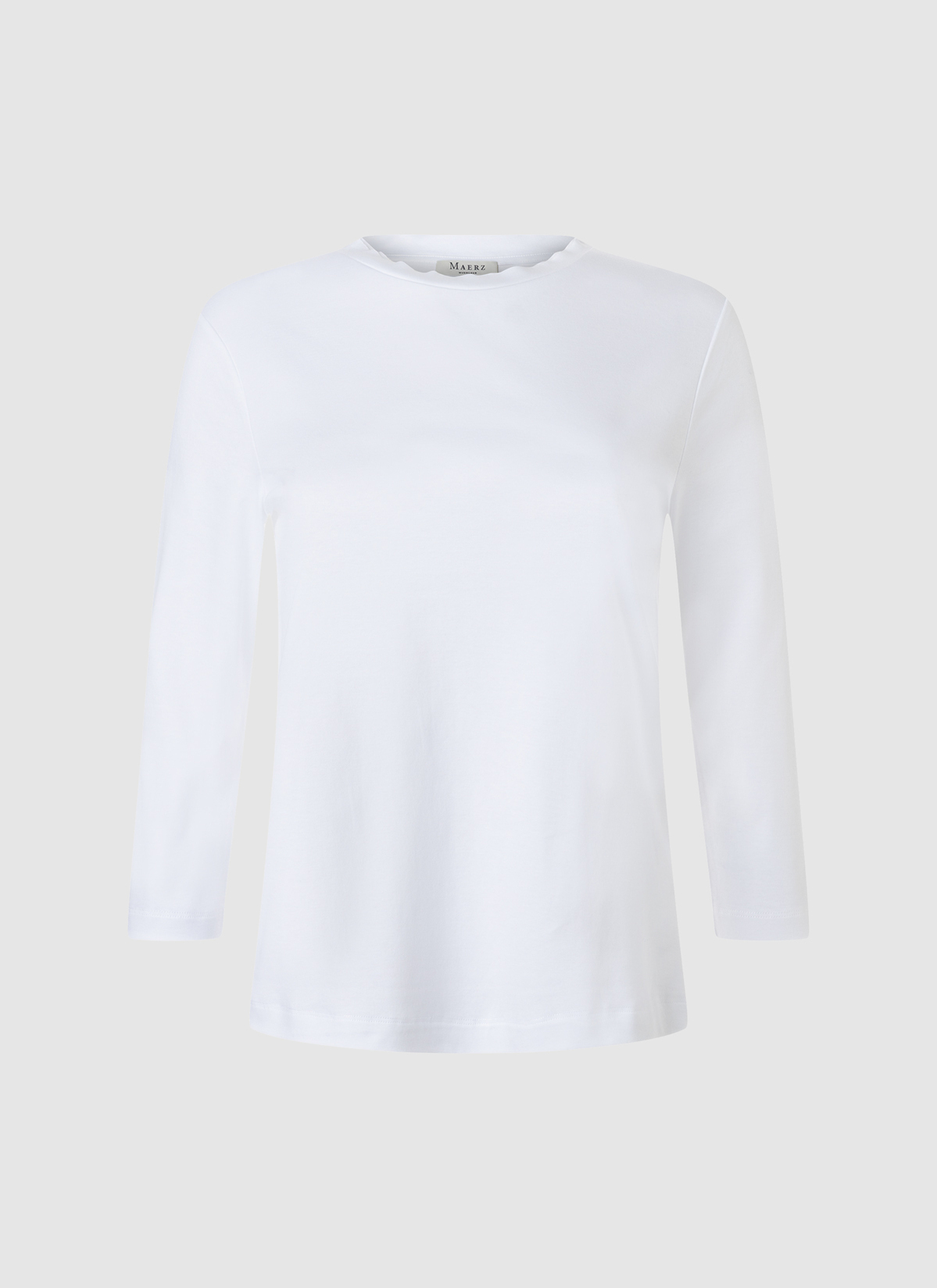 Longsleeve Rundhals 3/4 Arm, Pure White