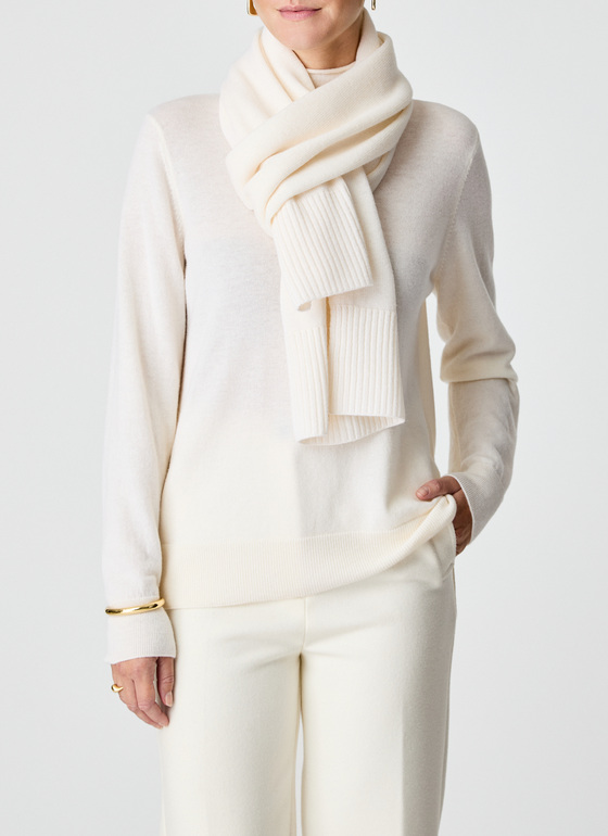 Schal New White Frontansicht